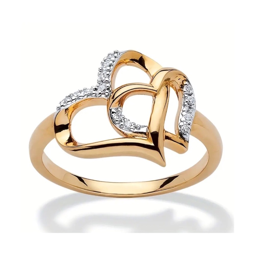 HEART SHAPED RHINESTONE RING - Picture 2 of 3